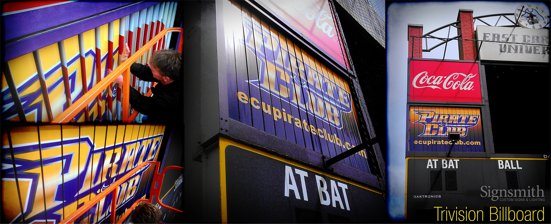 TriVison Ad Panels for ECU Baseball